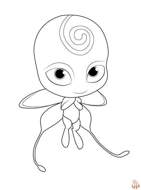 Free Kwami Miraculous Ladybug Coloring Pages GBcoloring