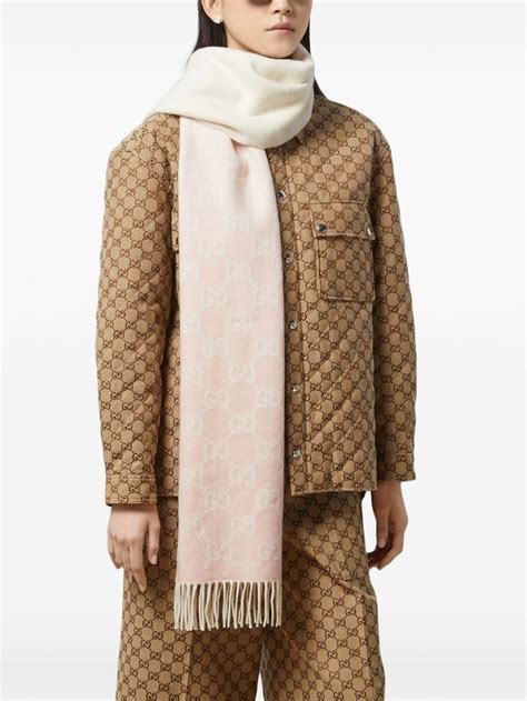 Gucci Gg Jacquard Cashmere Scarf Farfetch