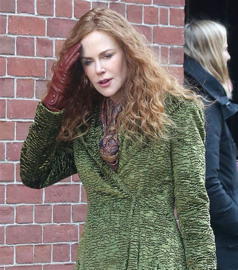 NICOLE KIDMAN and LILY RABE on the Set of The Undoing in New York 03/18 ...