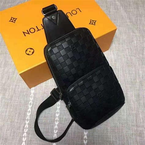 Black Lv Shoulder Bag Men S Semashow