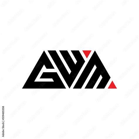 Gwm Triangle Letter Logo Design With Triangle Shape Gwm Triangle Logo