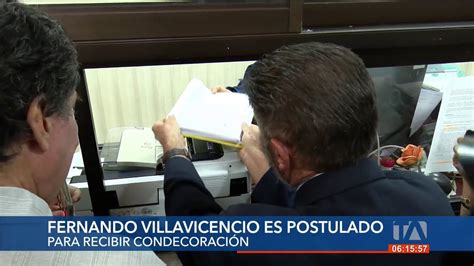 Postulan a Fernando Villavicencio a la condecoración Gran Collar San