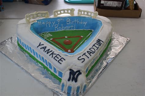 Yankee Stadium Cake I Made For My Sons 9th Birthday Cake Cake