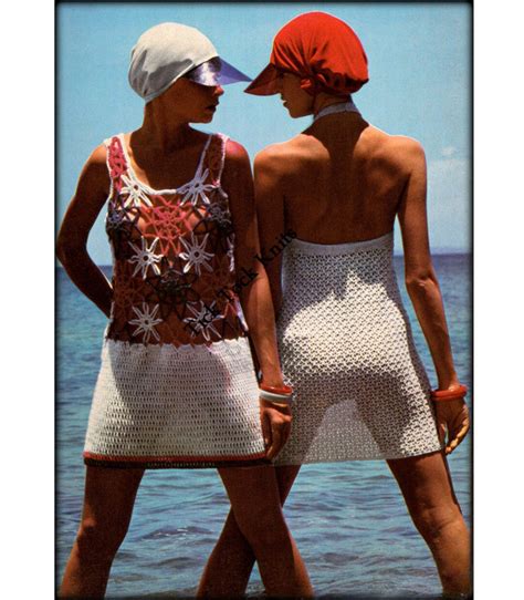 No Two Crochet Beach Dresses Bikini Cover Ups Women S Crochet Pattern Pdf Summer Bathing