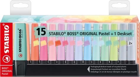 Zakre Lacze Stabilo Boss Original Pastel Sztuk Z Podstawk Na