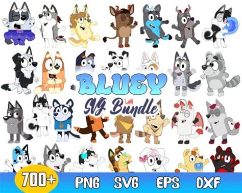 750 Bluey Svg Bluey Vector Bluey Alphabeth Bluey Cutfile Bluey