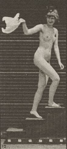 File Nude Woman Ascending Stairs Looking Round And Waving A