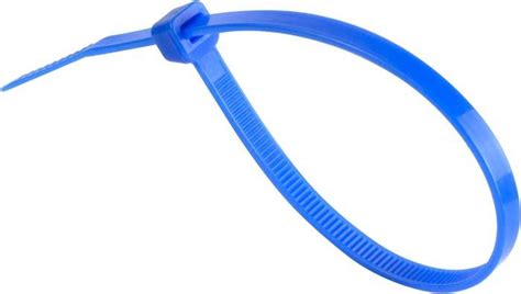 Collier De Serrage En Nylon 200 Mm X 4 8 Mm Bleu Attache Câble