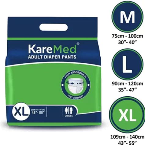 Buy KARE IN ADULT DIAPER PANTS FOR INCONTINENCE WAIST SIZE 109 140 CM