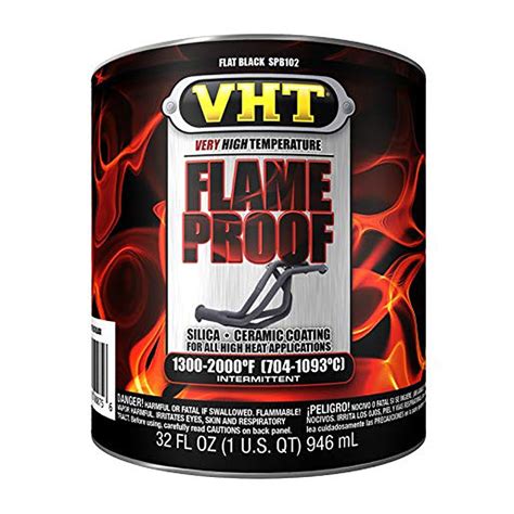 VHT Flat Black Flame Proof Very High Temperature Paint 946g Frost