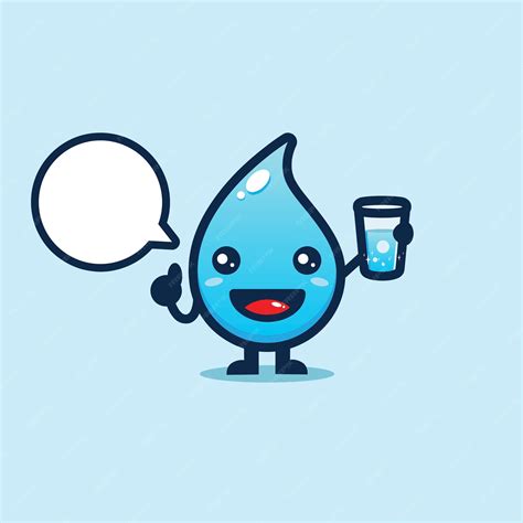 Милая вода держит чистую питьевую воду | Премиум вектор