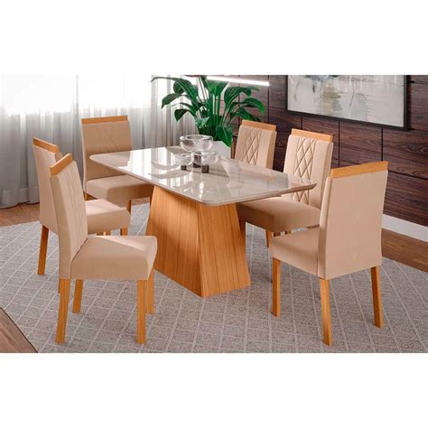 Kit 2 Cadeiras Para Sala De Jantar Alice Madeira Nude Cimol MadeiraMadeira