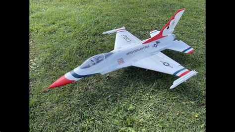 E Flite F 16 Thunderbirds 70mm Maiden Flight YouTube