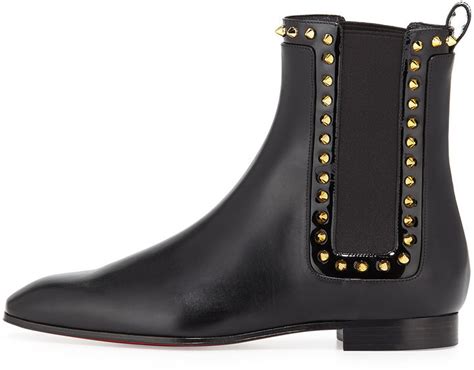 Christian Louboutin Marianne Red Sole Chelsea Boot Blackgolden