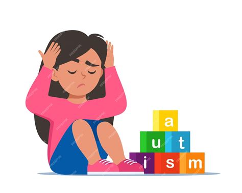 Autismo Fala Sozinho - Conceito de autismo menina se sentindo sozinha menino triste sentado no ...