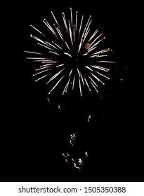 Fireworks Sparkles Night Sky Background Stock Photo 1505350388 ...