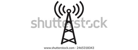 Radio Tower Mast Radio Waves Broadcast Stock Vector Royalty Free