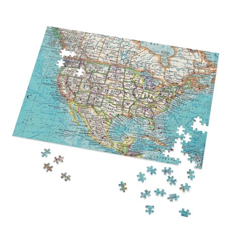 United States Map Puzzle United States Puzzle For Adults Etsy