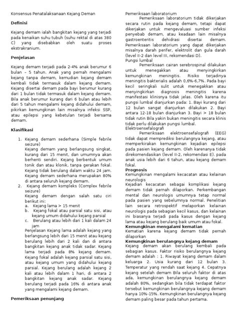 PDF Konsensus Penatalaksanaan Kejang Deman DOKUMEN TIPS