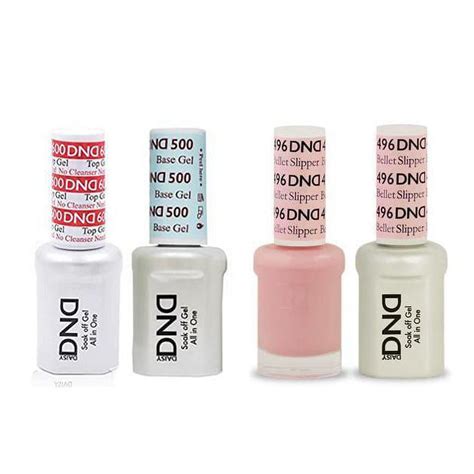 DND Daisy Nail Design Gel Polish 4ct Combo Base No Cleanse Top Gel