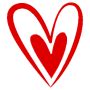 Free Love Hand Drawn Red Heart Inside Heart Svg Png Icon Symbol