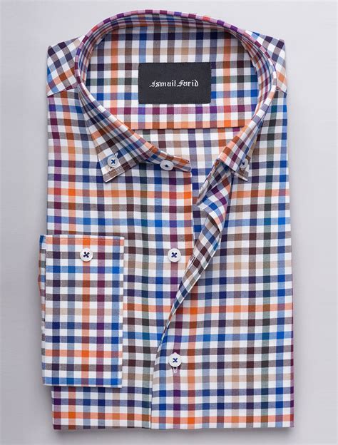 Checkered Button Down Shirt Ismail Farid Pakistan