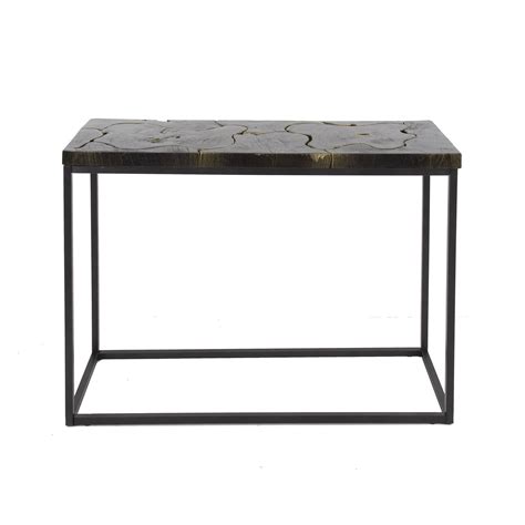 Sidetable Robuust Zwart Met Goud Gratis Thuisbezorgd De Woon Winkel