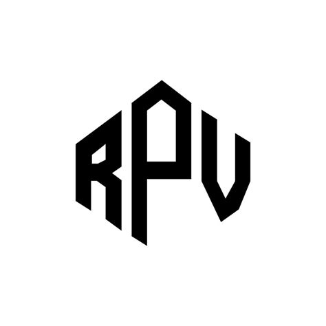 RPV letter logo design with polygon shape. RPV polygon and cube shape ...