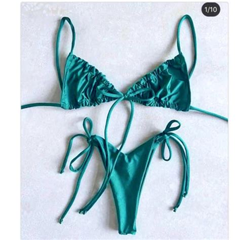 Reina Satin Bikini Set Mint Green Atelier Yuwa Ciao Jp