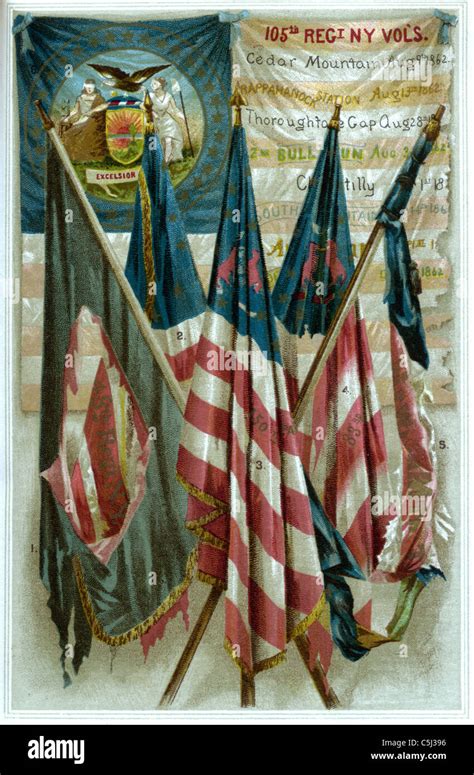 Famous Union Battle Flags - Civil War Battle Flags Stock Photo - Alamy