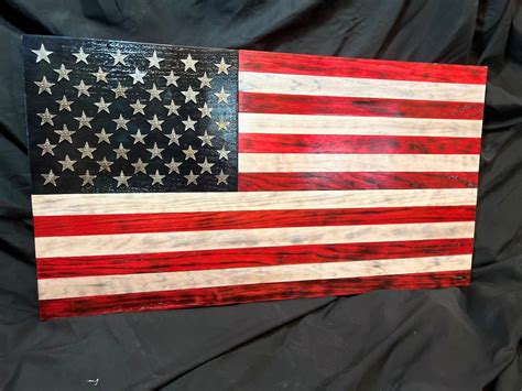 Rustic Wooden American Flag - Etsy