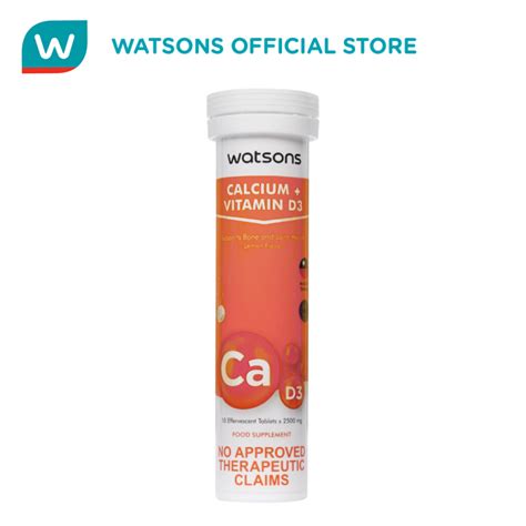 WATSONS Calcium Vitamin D3 2500mg Effervescent Tablet Lazada PH