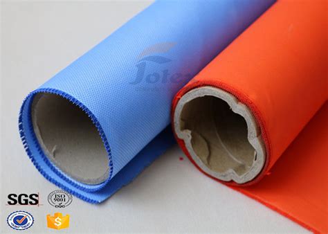 Blue Rubber Silicone Coated Fiberglass Fabric Thermal Insulation Cover 18oz