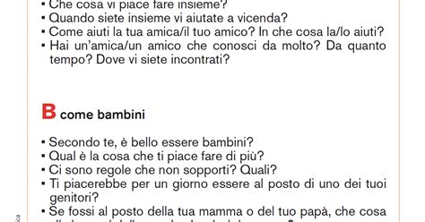 Domande Guida Per La Conversazione Giunti Scuola