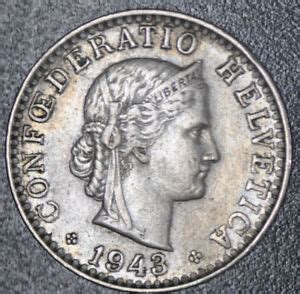 1943 Confoederatio Helvetica 20 Rappen Art & Collectibles Collectibles ...