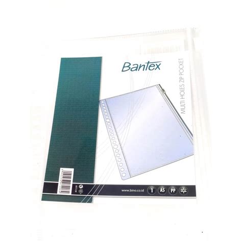 Jual ZIP POCKET MULTIHOLES A5 PP BANTEX 8072 08 POCKET FILE MAP