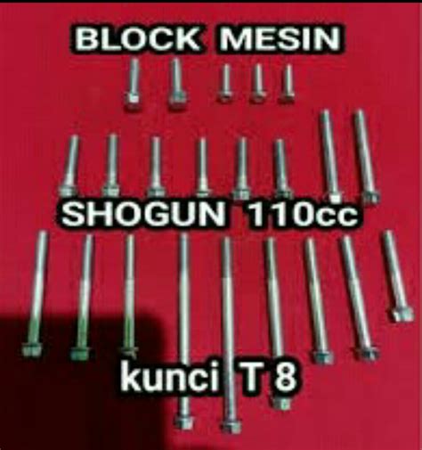 Baut Set Blok Mesin Kiri Kanan Motor Suzuki Shogun 110 Lazada Indonesia