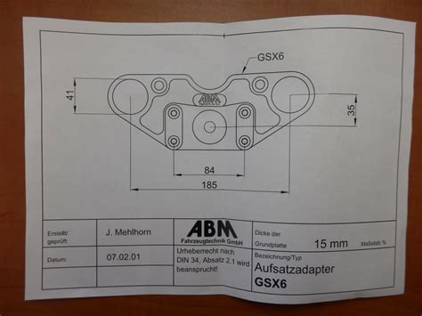 Gsx F Gn B Abm Spiegler Superbike Gabelbr Cke Lenkerumbau Gsx F