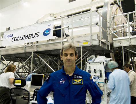 ESA ESA Astronaut Leopold Eyharts With The European Columbus