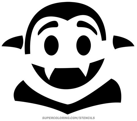 Funny Vampire Stencil | Free Printable Papercraft Templates