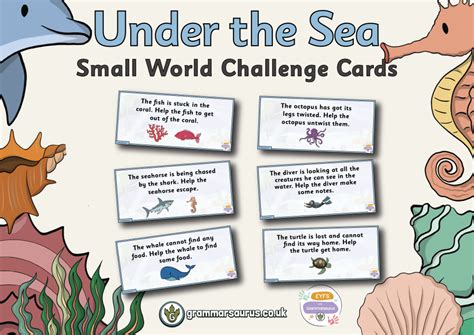 EYFS Under The Sea Small World Challenge Cards Grammarsaurus