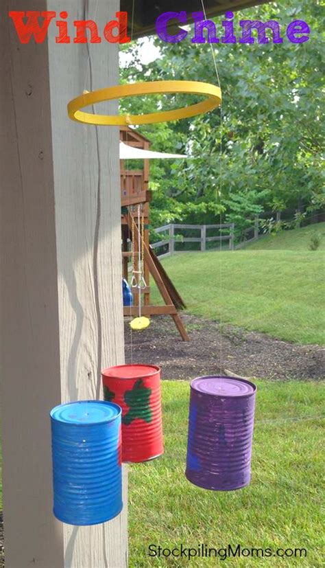 Tin Can Wind Chime Tin Can Crafts Easy Crafts Diy And Crafts Crafts