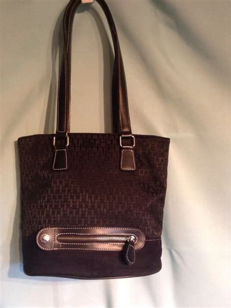 Black Tommy Hilfiger Signature Shoulder Handbag - Etsy