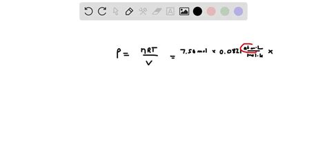 Solved What Is The Pressure In Atm Of A L Tank With Moles Of