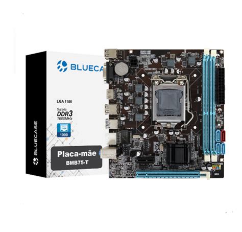 PLACA MÃE B75 BMB75 T DDR3 1155 10 100 1000 BLUECASE I GAÚCHA