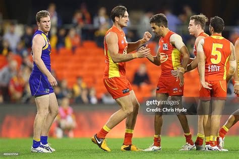 Jack Martin Of The Suns Celebrates A Goal During The Round 18 Afl