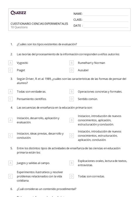 50 Ciencias De La Vida Hojas De Trabajo Para Grado 1 En Quizizz Gratis E Imprimible