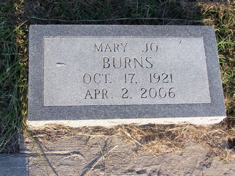 Mary Jo Brown Burns 1921 2006 Mémorial Find A Grave