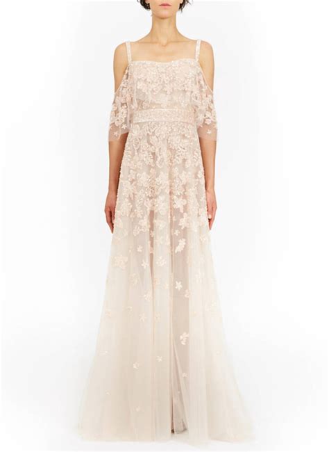 Buy Zuhair Murad Hibiscus Gown In Light Pink At Off Editorialist