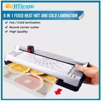 Officom 6in1 Laminator A3 A4 Size Hot And Cold Laminating Machine With 3 Way Cut Style Corner